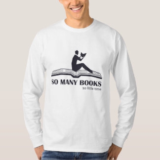 Camiseta Tantos livros tão pouco tempo - leitura masculina