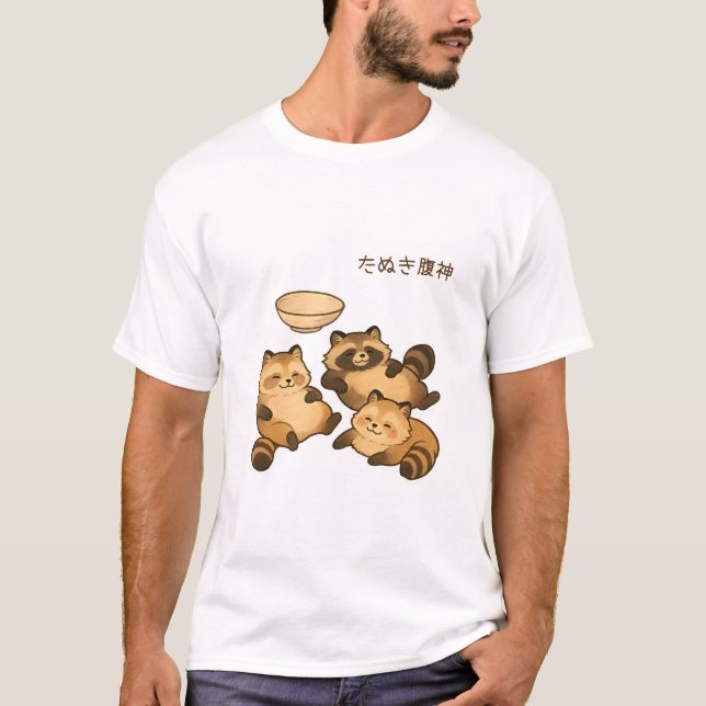 Camiseta Tanuki Belly Deus Cachorro Japonês (Frente)