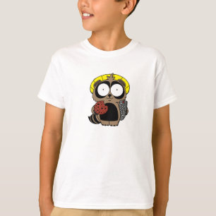 Camiseta Tanuki com um biscoito