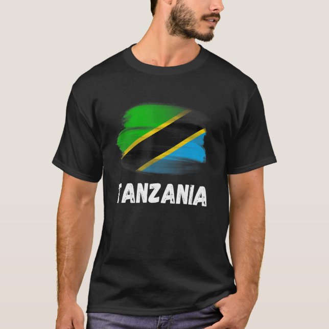 Camiseta Tanzânia Flag Pride Retro Tanzânia Flag Family Mãe (Frente)