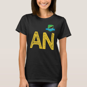 Camiseta Tanzânia Human-Flag Group - Letra A e N Tanzânia