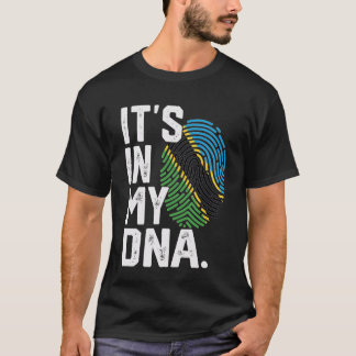 Camiseta Tanzânia Raízes Bandeira Impressão Digital Gráfica