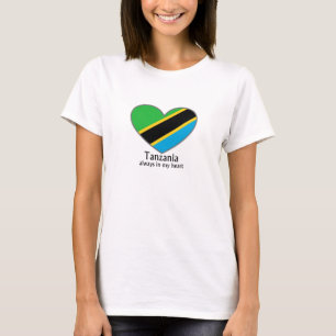 Camiseta Tanzânia sempre em minha mulher do coração