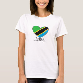 Camiseta Tanzânia sempre em minha mulher do coração