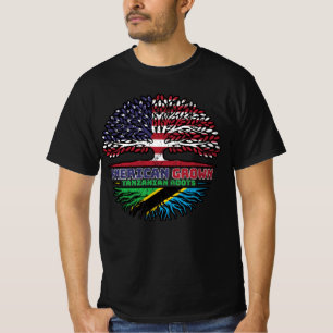 Camiseta Tanzânia Tanzaniano EUA Americano EUA Estados Unid