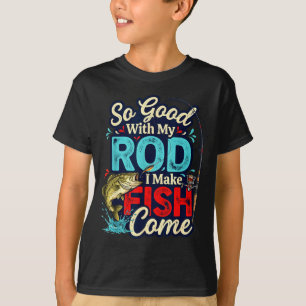 Camiseta Tão bom com minha vara humor engraçado de pesca