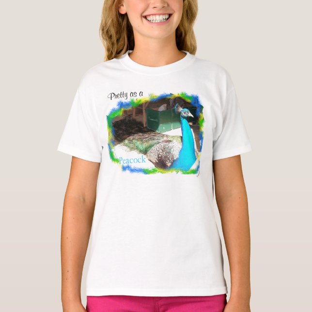Camiseta Tão Bonito Quanto Um Azul Pavão  (Frente)