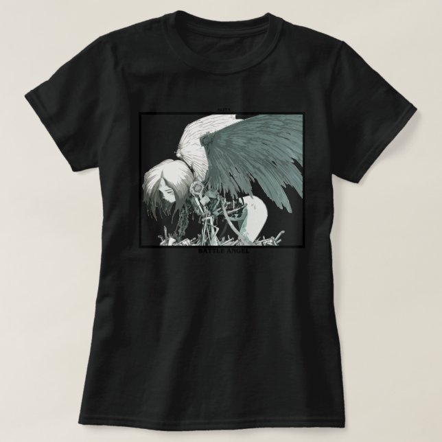 Camiseta Tão Engraçado que Alita Batalha Anjo Fãs Clássicos (Frente do Design)