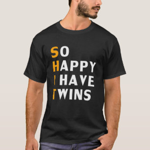 Camiseta Tão feliz que tenho gêmeos grávidos