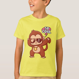 Camiseta tão legal macaco garoto T-shirt