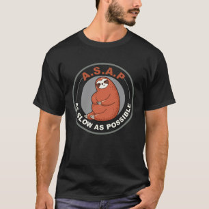 Camiseta Tão Lento Quanto Possível Bicho-Preguiça Sonolento