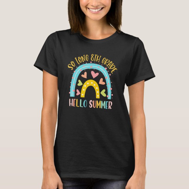 Camiseta TÃO LONGA 8ª GRADE HELLO VERÃO Professor Sch (Frente)