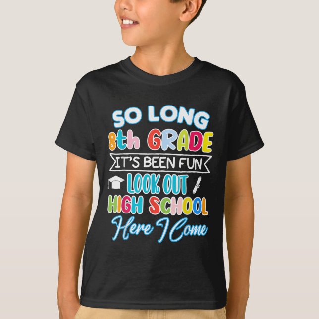 Camiseta Tão Longa, 8º ano, bom Segundo grau de Graduação (Frente)