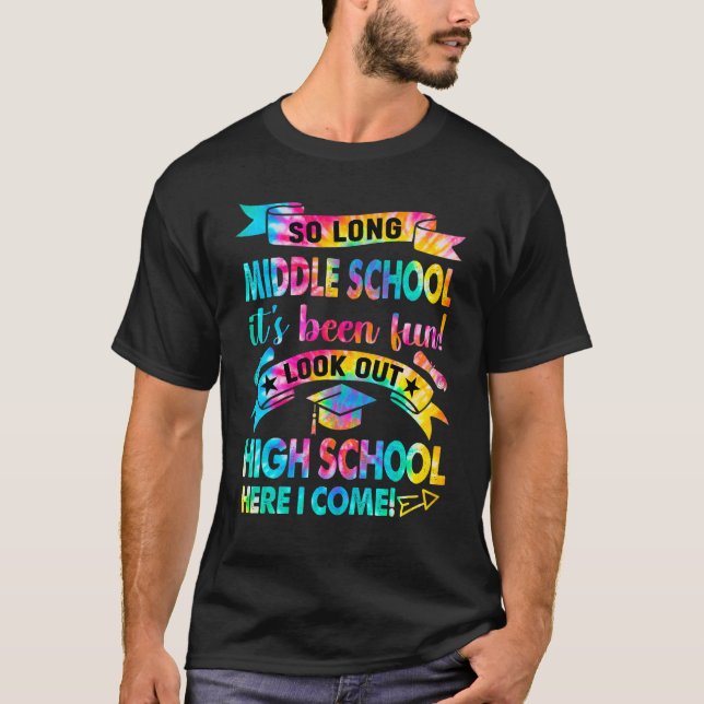 Camiseta Tão Longa Escola Secundária Olhar O Segundo grau A (Frente)