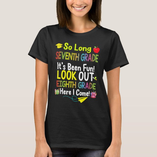 Camiseta Tão Longo Ano do Oitavo Ano Aqui Estou Gra (Frente)