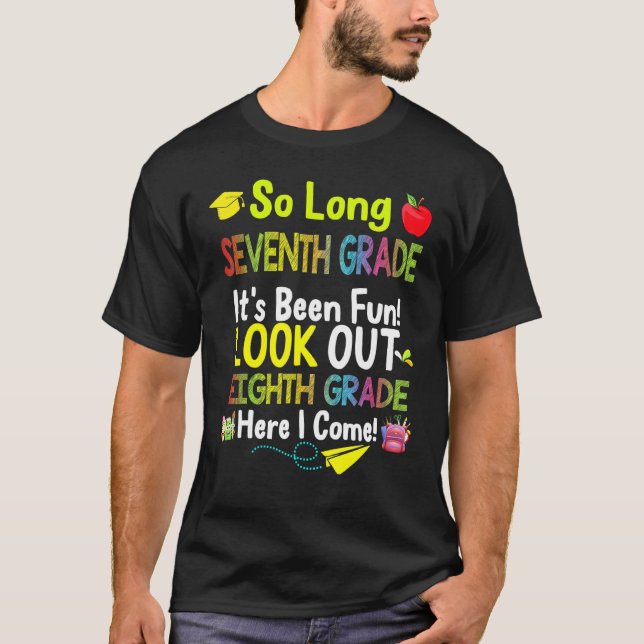 Camiseta Tão Longo Ano do Oitavo Ano Aqui Estou Gra (Frente)