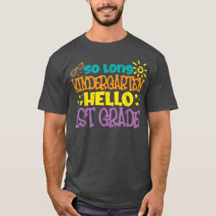 Camiseta Tão Longo Jardim de Infância Alô 1 rua Feliz Últim