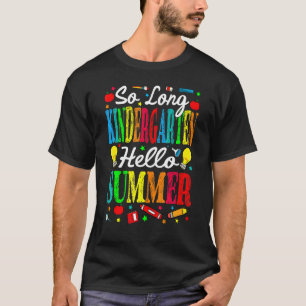 Camiseta Tão Longo Jardim De Infância Olá Verão Do Dia Pass