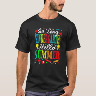 Camiseta Tão Longo Jardim De Infância Olá Verão Do Dia Pass