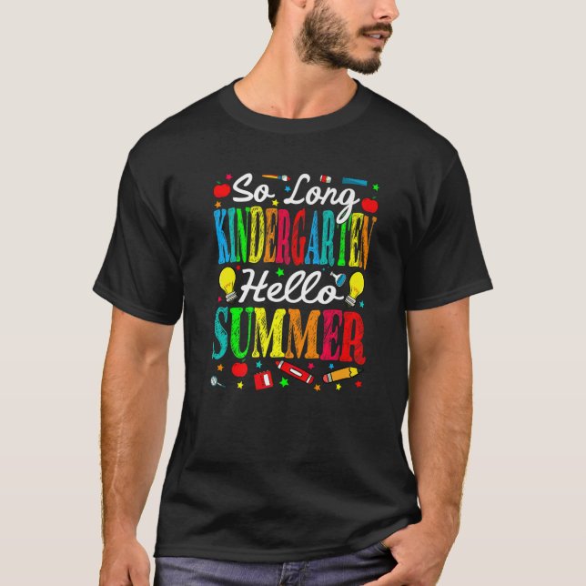 Camiseta Tão Longo Jardim De Infância Olá Verão Do Dia Pass (Frente)