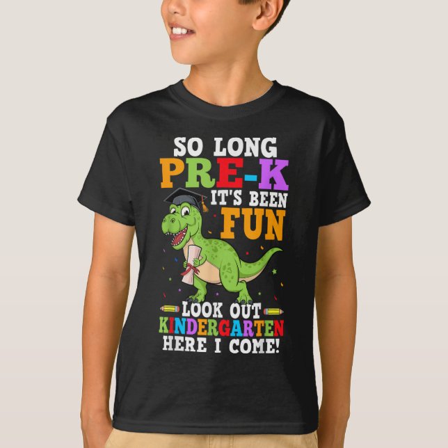 Camiseta Tão Longo Jardim de Infância Pré-Escolar (Frente)