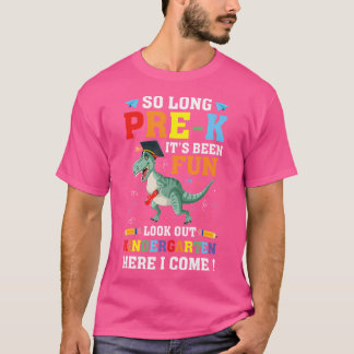 Camiseta Tão Longo Jardim de Infância Pré-K Aqui Eu Vim