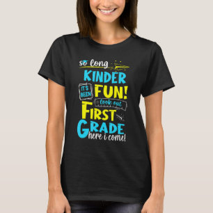 Camiseta Tão Longo Jardim de Infância Primeira Série Aqui E