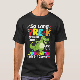 Camiseta Tão Longo Jardim Pré-K Aqui Eu Vim Dinossauro Gr