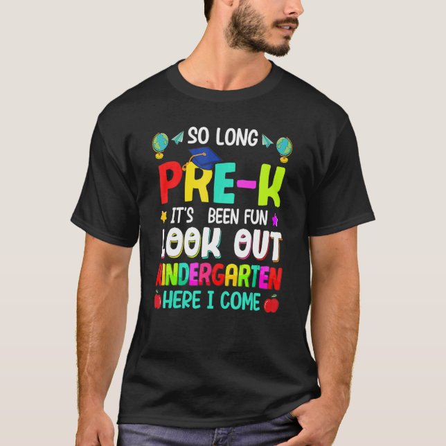 Camiseta Tão Longo Pré-Jardim Infantil Aqui Eu Vim Graduaçã (Frente)