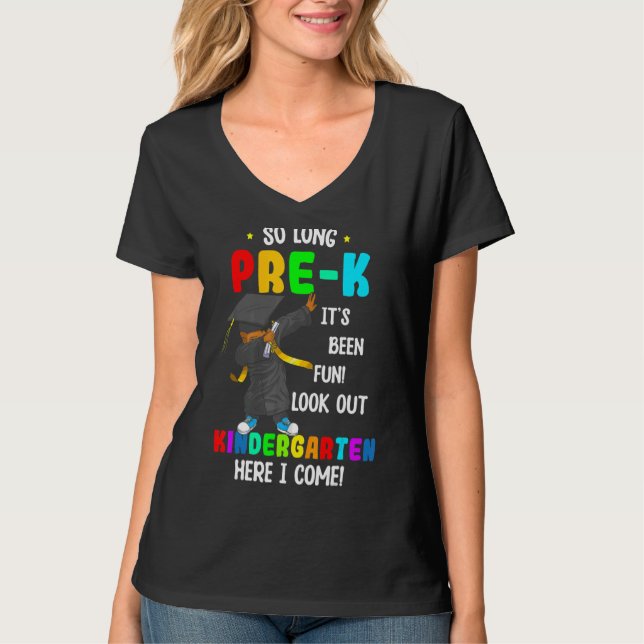 Camiseta Tão Longo, Prek, Cuidado Com O Jardim De Infância  (Frente)