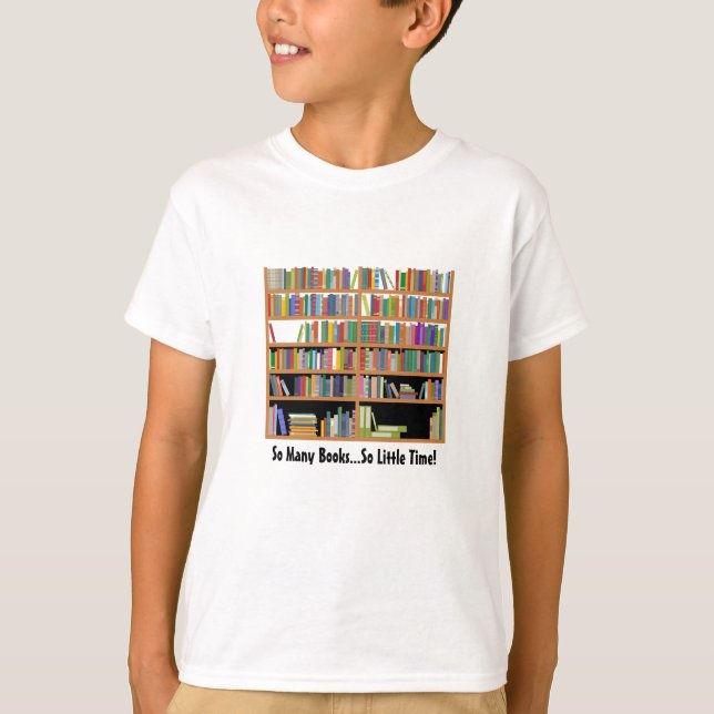 Camiseta Tão muitos livros (customizáveis) (Frente)