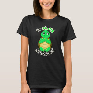 Camiseta Tão Shelly Desajeitada Tímida Engraçada Tartaruga