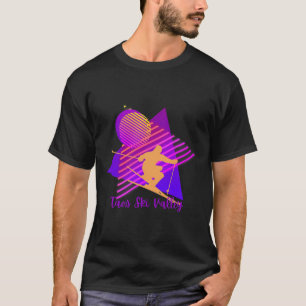 Camiseta Tao Valley Esqui Novo México Rosa E Roxo Anos 80