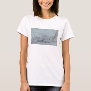 Camiseta Taormina, das "vistas de Sicília" (giz & gouache