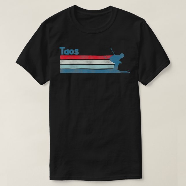 Camiseta Taos New Mexico Retro Ski (Frente do Design)