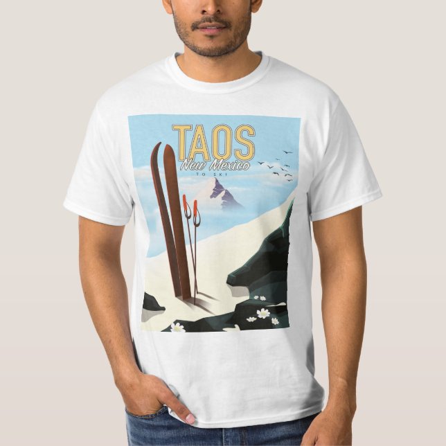 Camiseta Taos New Mexico ski poster (Frente)