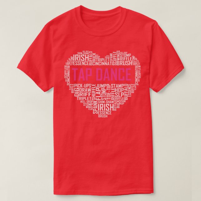 Camiseta Tap Dance Love Heart (Frente do Design)