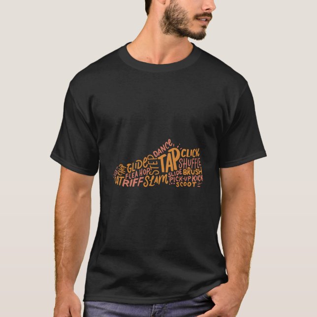 Camiseta Tap Dancing Calçado Termos - Toque em Dançador de  (Frente)