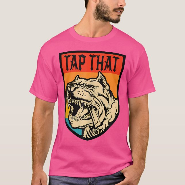 Camiseta Tap Tha Pitbull Fumando Charuto (Frente)