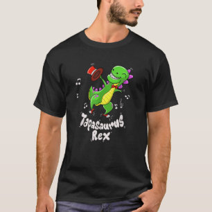 Camiseta Tapassauro Bonito Rex Engraçado Dança Dinossauro