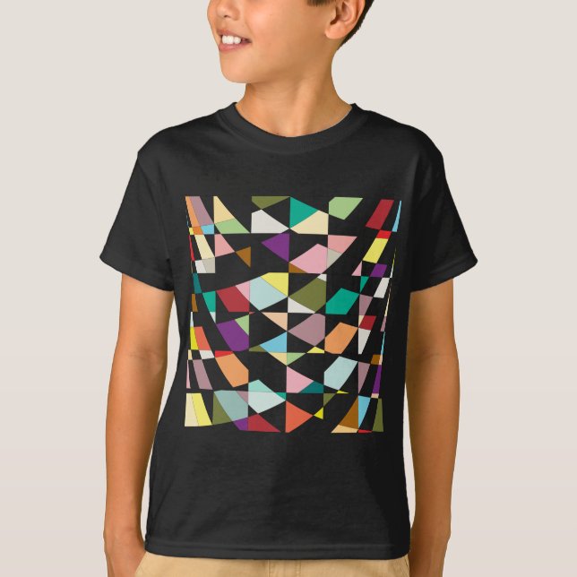 Camiseta Tapeçaria com abstrato de cores (Frente)
