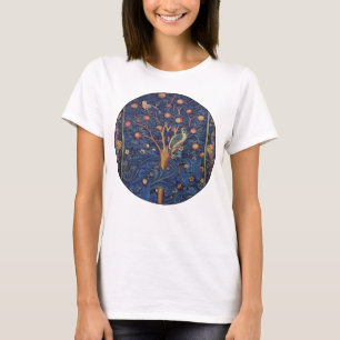 Camiseta Tapeçaria Pica-Pau de William Morris Design Azul