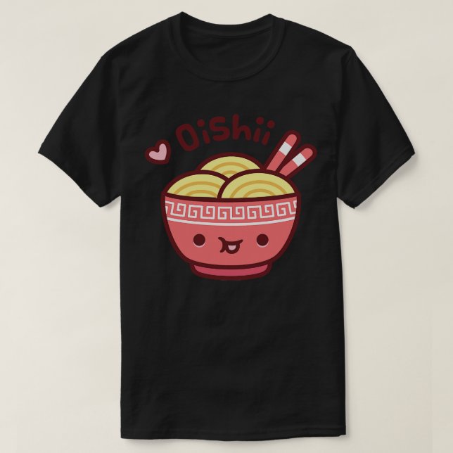 Camiseta Tapete Cinto do Japonês Ramen Noodles Oishii 1 (Frente do Design)