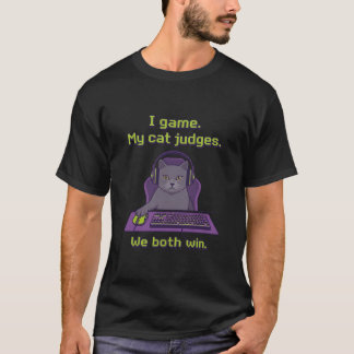 Camiseta Tapete de Mouse para Configuração de PC de Gato Ga