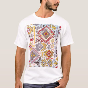 Camiseta tapete índio, paisley mandala, ioga