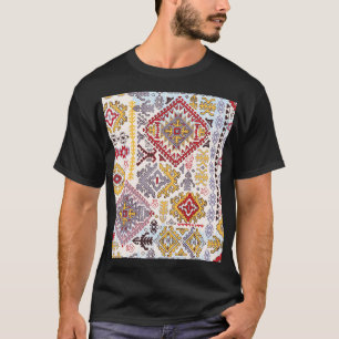 Camiseta tapete índio, paisley mandala, ioga
