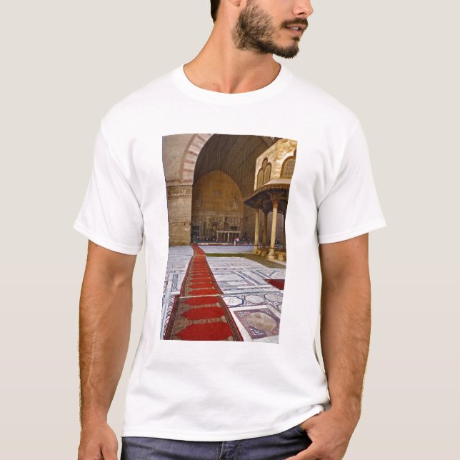 Camiseta tapetes de orações que levam à mesquita islâmica,  (Frente)