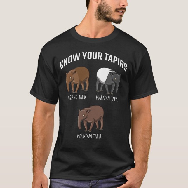 Camiseta Tapir Animal Education Malayan Lowlan Mountian (Frente)