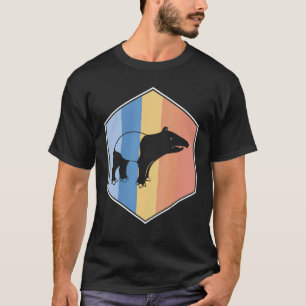 Camiseta Tapir Com Cores Retroativas Num Hexágono
