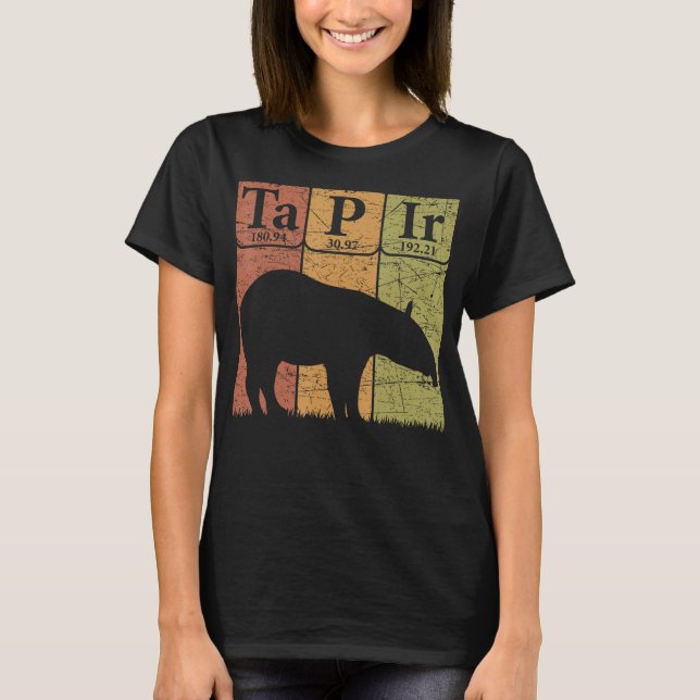 Camiseta Tapir Elementos de Mesa Periódicos Tapir Retro Ani (Frente)
